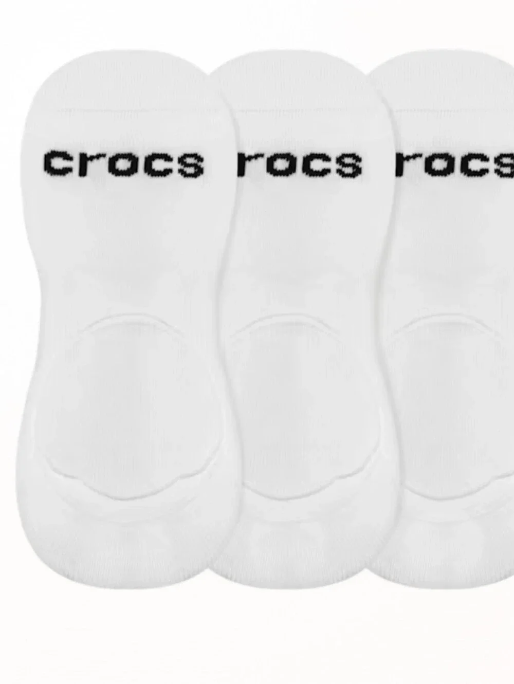 Crocs 3-PK Hidden Liner Socks- White